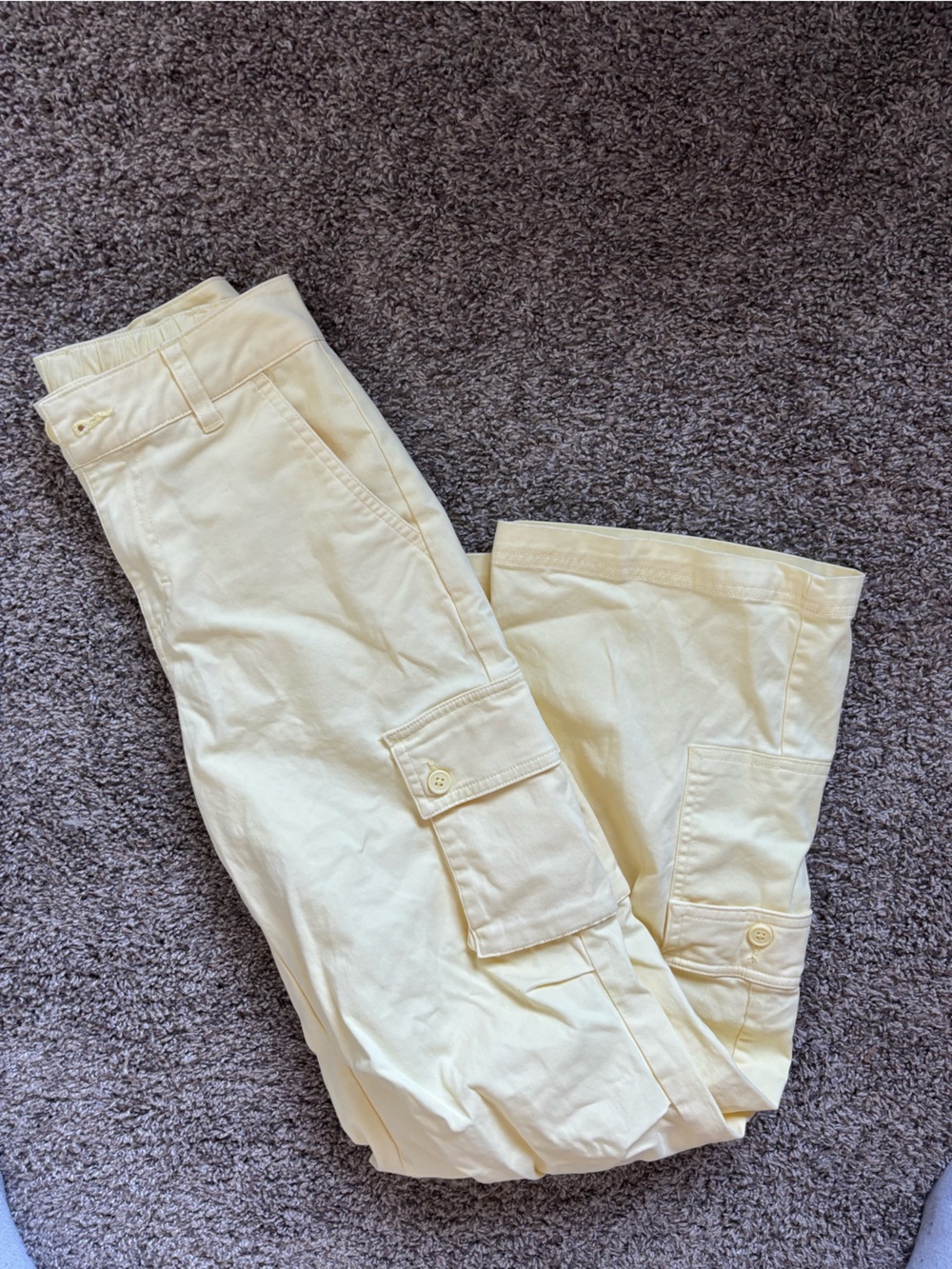 wild fable Pale Yellow Straight-Leg Cargo Pants